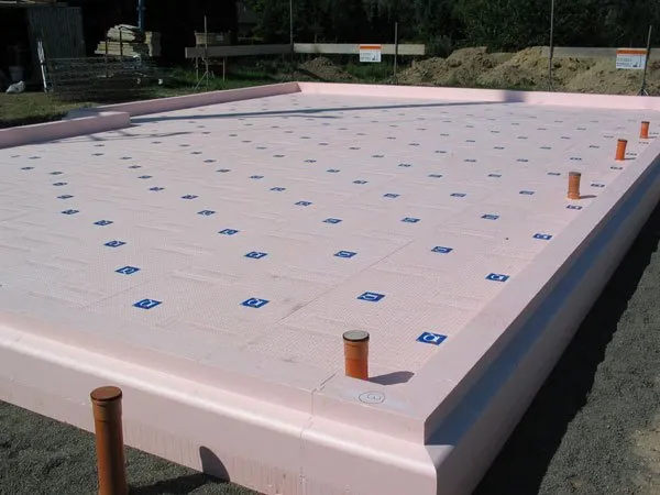Completed ISOQUICK insulated raft ready for reinforcement and concrete