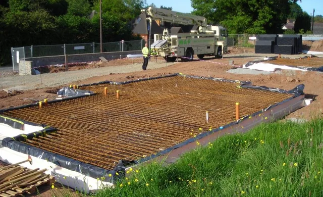 ISOQUICK insulated raft ready to be filled with concrete