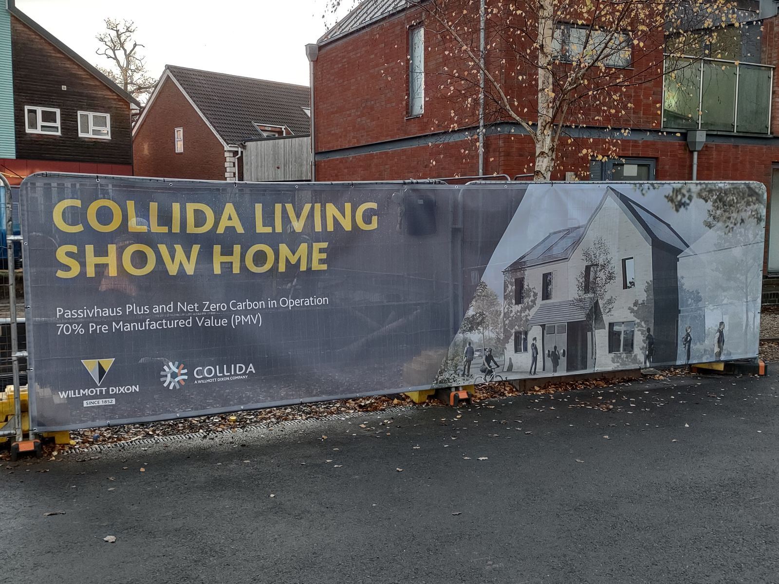 Collida Living Show Home Passivhaus Plus and Net Zero Carbon hoarding