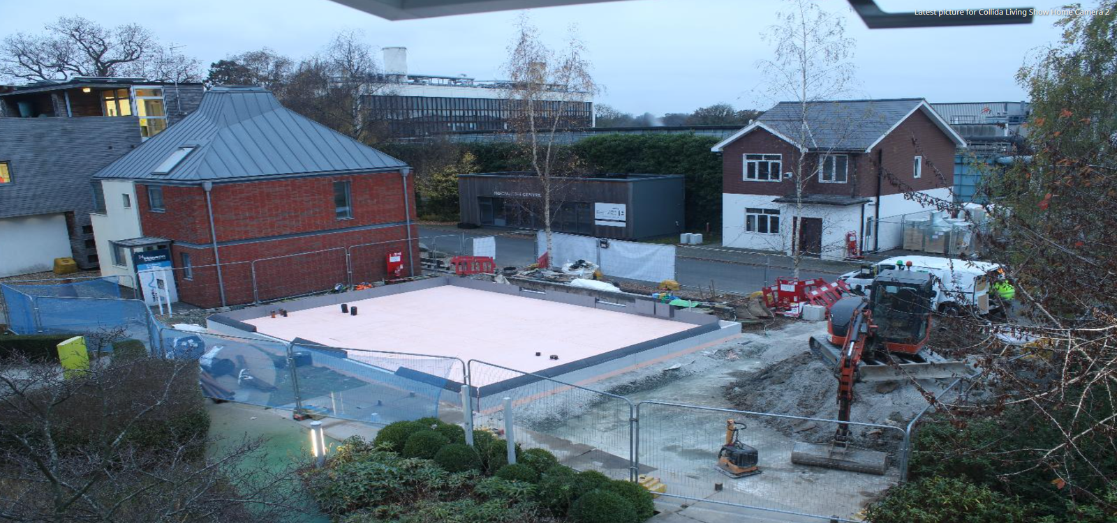 Collida Living Show Home site progress camera view
