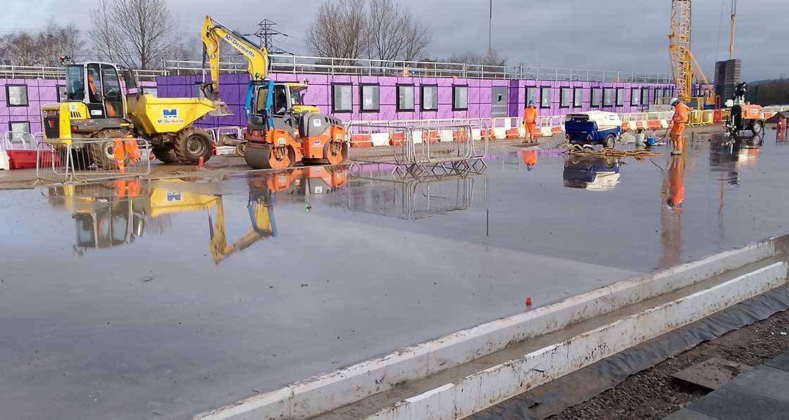 ISOQUICK insulated foundation system at Staffordshire University student village - 750+ unit low-energy development