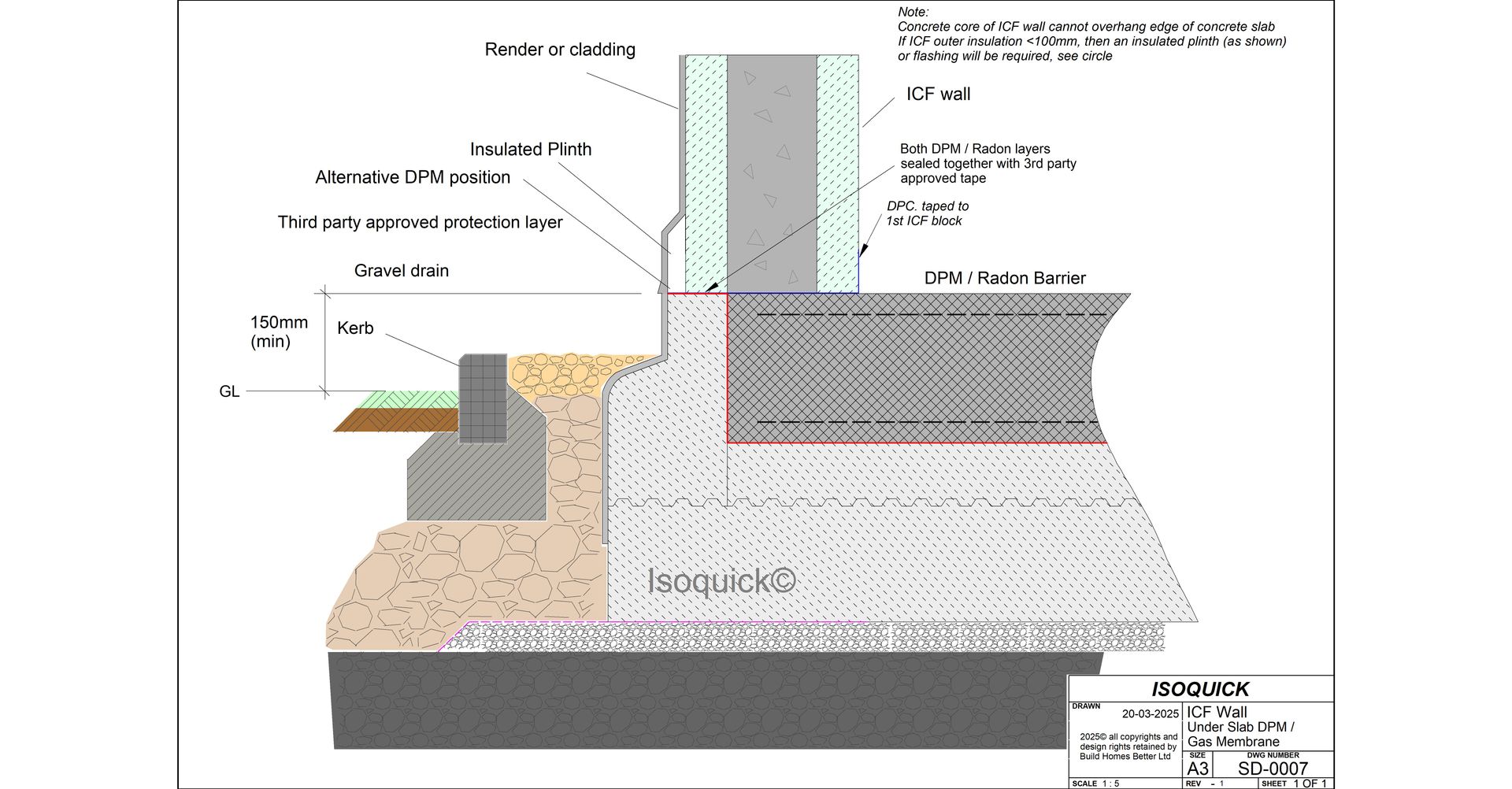 ISOQUICK ICF Wall Detail ICF detail cross-section